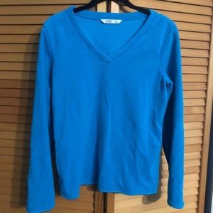 Old navy fleece v-neck blue small